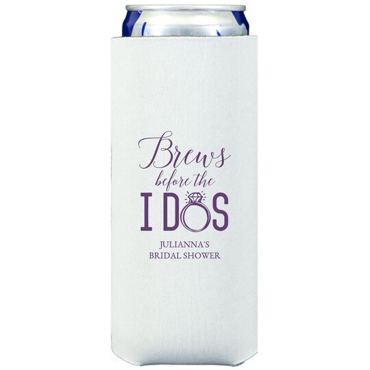 Brews Before The I Dos with Rings Collapsible Slim Huggers